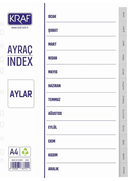 Seperatör Dosya Ayracı Aylar