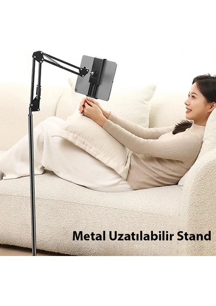 Ally 360 Derece Ayarlanabilir Teleskopik Metal Telefon - Tablet Tutucu STAND-(5775) - M588R701-K805 fırsatları