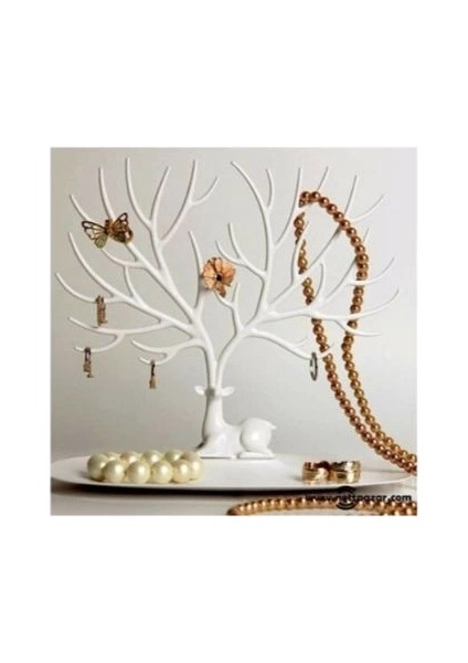 Mdb Geyik Tasarımlı Takı Standı Beyaz fiyatları