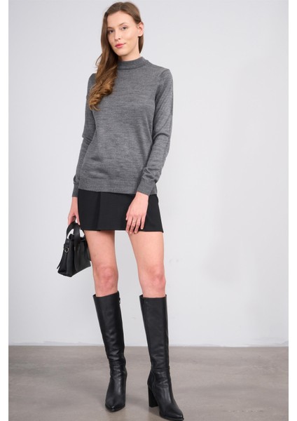 Çetinkaya Miya Mira 2254 Bayan Dik Yaka Koyu Grimelanj Triko fiyatları