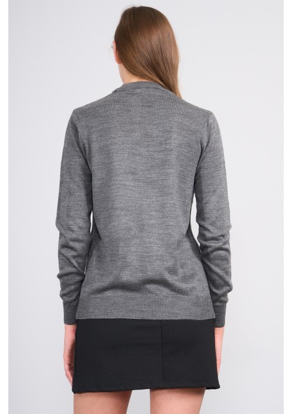 Çetinkaya Miya Mira 2254 Bayan Dik Yaka Koyu Grimelanj Triko fırsatları