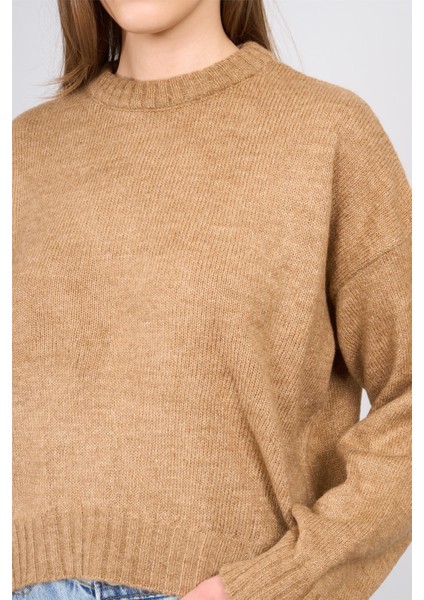 Çetinkaya Fithit 2059 Kadın Bisiklet Yaka Akrilik Triko Camel modelleri