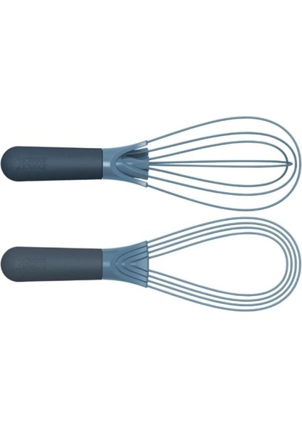 Saplı 2 Işlevli Çırpıcı – Katlanabilir Balon ve Düz Tel, Yapışmaz Yüzeye Uygun, Pratik Mutfak Aleti (1 Adet)