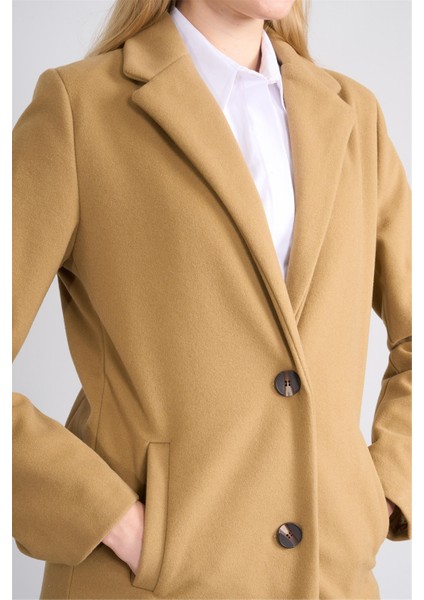 Çetinkaya Fithit 5320 Kadın Loose Fit Kaşe Kaban Camel indirimleri