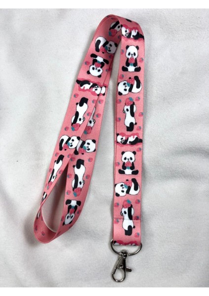 Panda Ayıcık ve Çileği Boyun Askısı