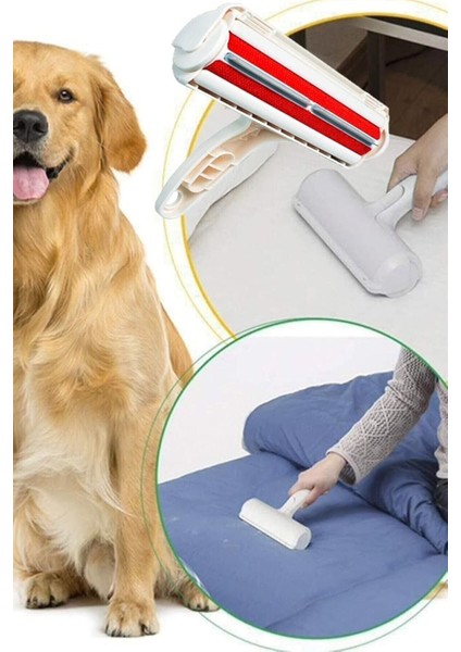 Hazneli Kedi Köpek Tüy Temizleyici Kıl Toz Toplayıcı Gırgır