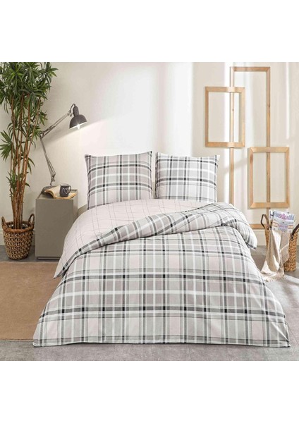 Pamuk Caleb Nevresim Takımı Gri Çift Kişilik