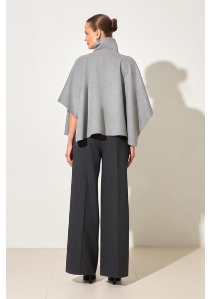 Gri Düğme Detaylı Panço Kaban indirimleri