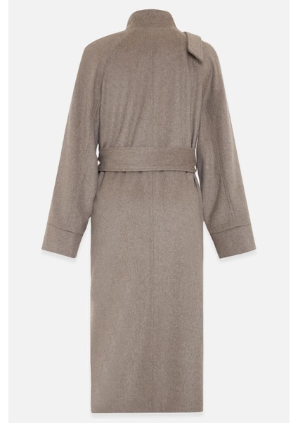 Vizon Boyundan Kemer ve Bağlama Detaylı Uzun Kaban fiyatları