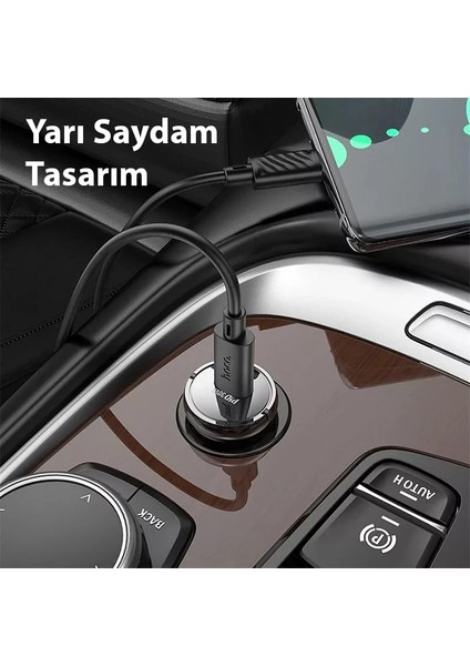 Hoco Z53 Sight Single PD30W Type-C Girişli Araç Çakmaklık Hızlı Şarj Aleti-(5 - M720R098-K82 modelleri