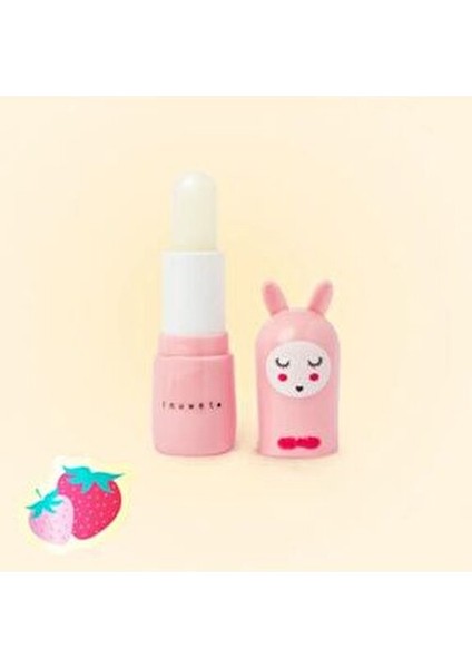 Bunny Çilek Aromalı Dudak Balmı Pembe Renkli Nemlendirici 3+ Yaş İçin fırsatları