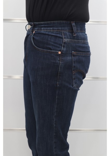 Fistan Store Erkek Lacivert Normal Bel Dar Kesim Boru Paça Jean Pantolon modelleri