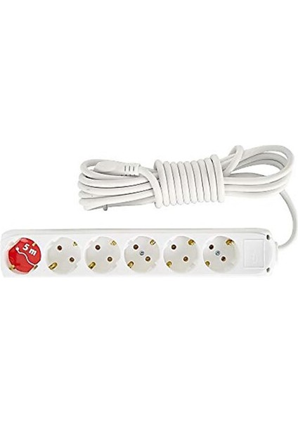 Almera 6lı 5mt Topraklı Priz (9260105)