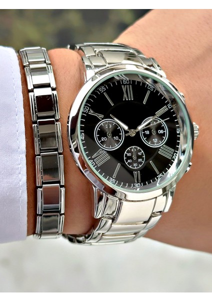 Gümüş Çelik Kordon Erkek Kol Saati Babalar Günü Hediyesi fiyatları