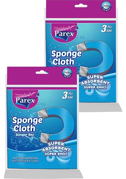 3'lü Sünger Bez İkili Paket