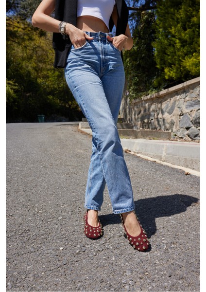 Marion Kadın Siyah Gercek Suet Trok Detay Babet indirimleri