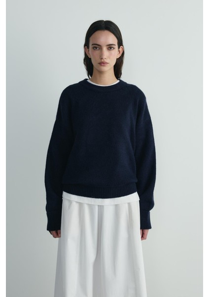 Lacivert Bella Oversize Kazak