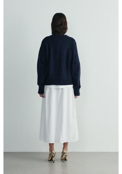 Lacivert Bella Oversize Kazak