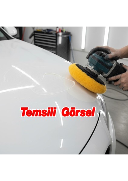 Sarı Renk (1 Adet) Orta Sert Koyun Kuzu Postu Pedi Ø 125 mm Pasta Cila Polisaj Cırt Tabanlı Yün indirimleri