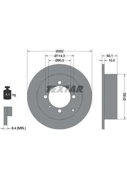 92104000 Arka Fren Diski 58411M2050 58411M2050DS MB668083 (2 Adet Fiyatıdır)