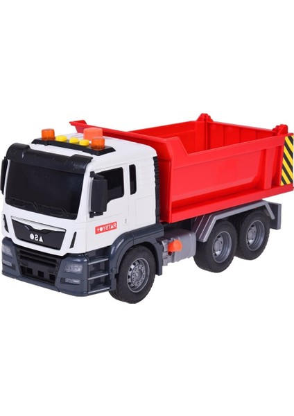 1:12 Sürtmeli Sesli Işıklı Kırmızı Damperli Oyuncak Kamyon fiyatları