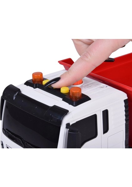 1:12 Sürtmeli Sesli Işıklı Kırmızı Damperli Oyuncak Kamyon indirimleri