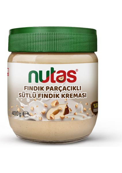 Nutas Fındık Parçacıklı Sütlü Fındık Kreması 400G