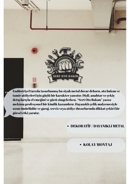 Kişiye Özel Isimli Metal Duvar Tablosu Atölye Tamirhane Dekor Tabelası fırsatları