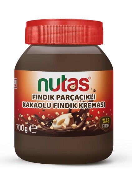 Fındık Parçacıklı Kakaolu Fındık Kreması – 700G Cam Kavanoz
