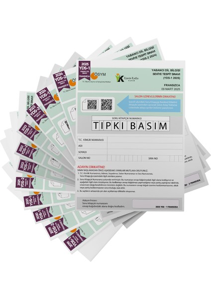 Karakutu Yayınları 2026 Yds Fransızca Ösym Tıpkı Basım Çıkmış Soru Deneme Paketi 12LI Fasikül Seti modelleri