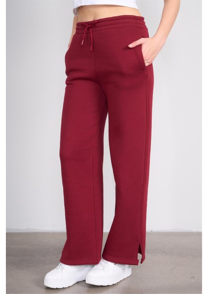 Çetinkaya Fithit 7694 Kadın 3 Iplik Bol Paça Eşofman Alt Bordo fiyatları