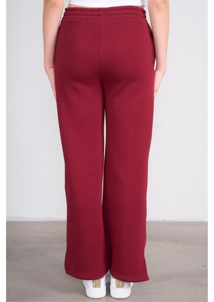 Çetinkaya Fithit 7694 Kadın 3 Iplik Bol Paça Eşofman Alt Bordo fırsatları