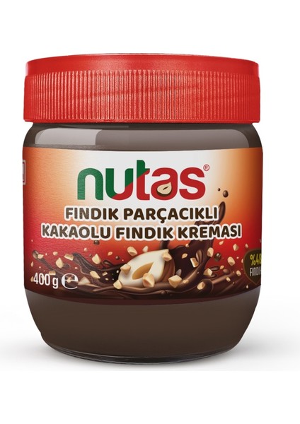 Fındık Parçacıklı Kakaolu Fındık Kreması – 400G Cam Kavanoz