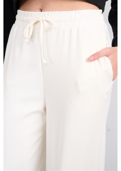 Çetinkaya Fithit 7661 Kadın Modal Lastikli Paça Eşofman Alt Ekru modelleri