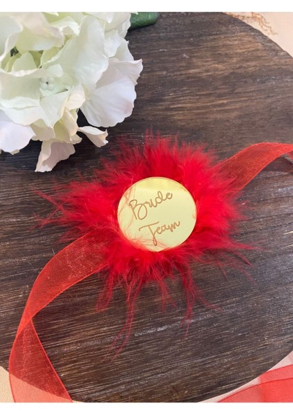 Pleksi Detaylı Nedime Bilekliği Seti (10 Adet) - Team Bride Kına Hatırası Bileklik