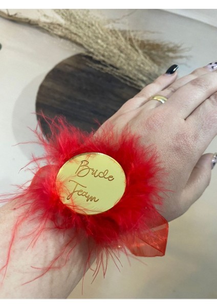 Pleksi Detaylı Nedime Bilekliği Seti (10 Adet) - Team Bride Kına Hatırası Bileklik modelleri