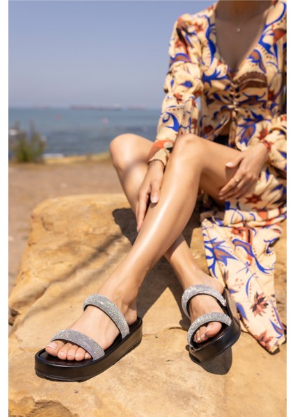 Toko Kadın Bej Taş Detay Terlik indirimleri