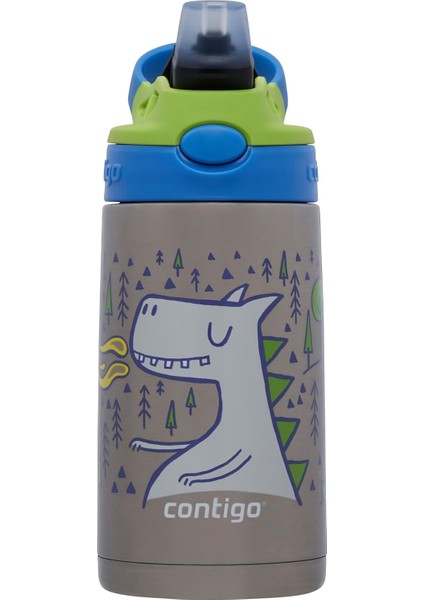 Gizmo Flip Dragon Çelik Çocuk Suluğu 380 Ml, Mavi