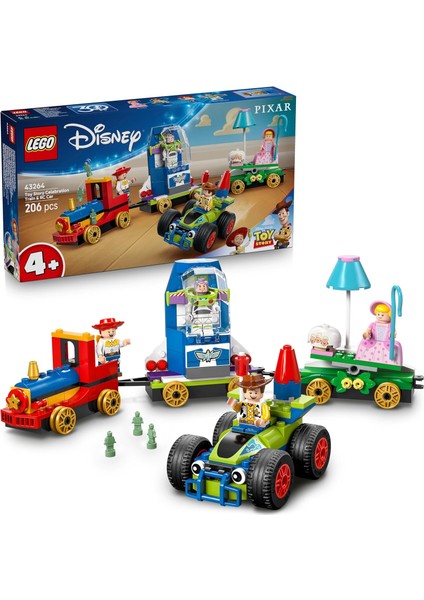 ǀ ve Pixar Oyuncak Hikayesi Kutlama Treni ve Rc Araba 43264-4 Yaş ve Üzeri Araba Hayranı Çocuklar Için Araba Içeren Oyuncak Yapım Seti, Doğum Günü ve Özel Gün Hediye Fikri (206 Parça)