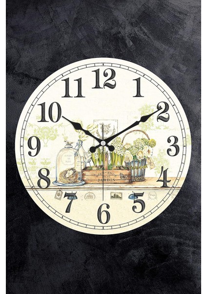 25 cm Akar Saniye Sessiz Mekanizma Plastik Cam Duvar Saati