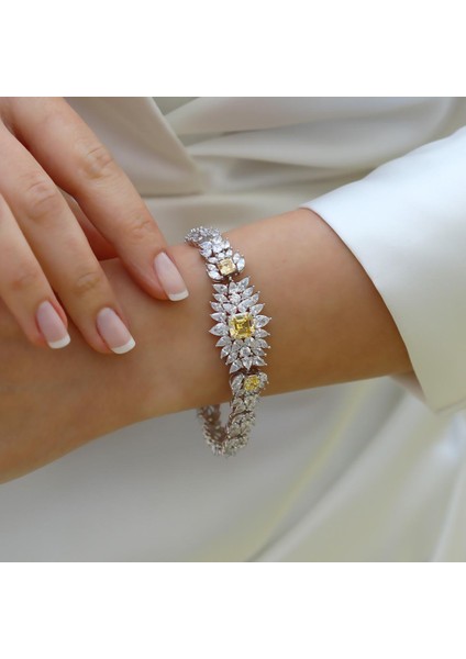 Citrine Dreams Işıltı Gümüş Bileklik