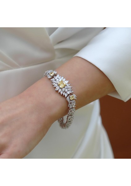 Citrine Dreams Işıltı Gümüş Bileklik modelleri