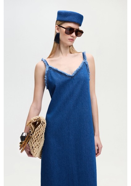 Denim Askılı Elbise indirimleri