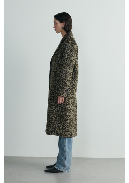 Kahverengi Roar Leopar Desenli Kaban