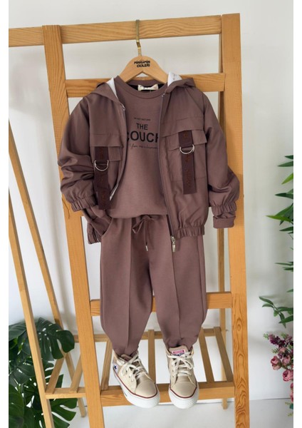 The Couch Baskılı Spor Kız Çocuk 3 lü takım - Acı Kahve fiyatları