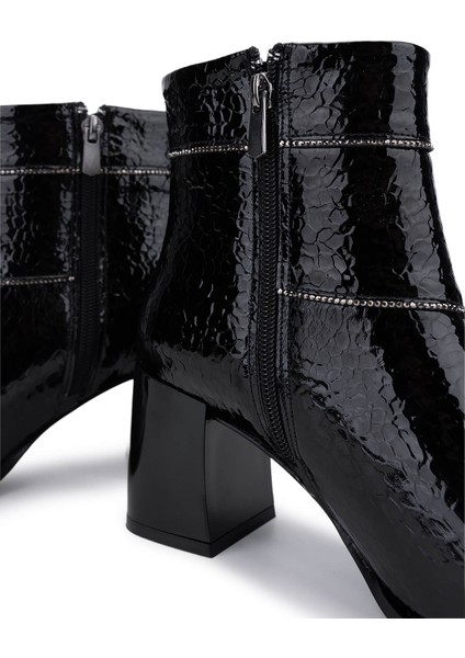 Kadın Suni Deri Siyah Rugan Topuklu Bot 1162 970 Bn Bot SK25-26 Sıyah Fsly indirimleri