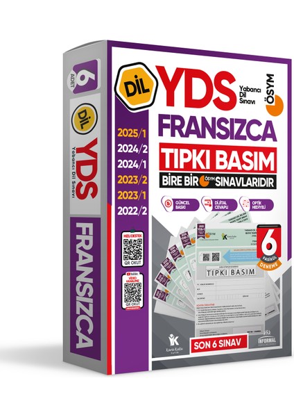 Karakutu Yayınları 2025 Yds Fransızca Ösym Tıpkı Basım Çıkmış Soru Deneme Paketi 6lı Fasikül Seti fiyatları