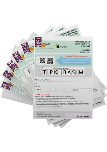 Karakutu Yayınları 2025 Yds Fransızca Ösym Tıpkı Basım Çıkmış Soru Deneme Paketi 6lı Fasikül Seti modelleri