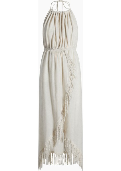 Kenevir Boyundan Bağlamalı Elbise