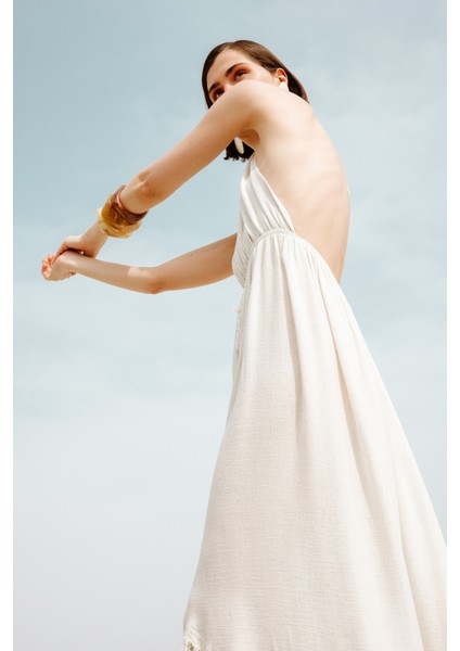 Kenevir Boyundan Bağlamalı Elbise fırsatları